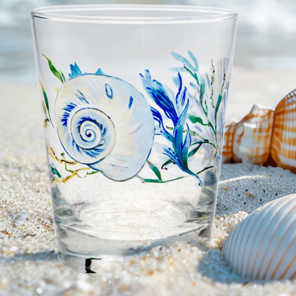 Fiesta Coastal Shores Double Old-Fashioned Glass, Set of 4 NWT - Picture 2 of 2